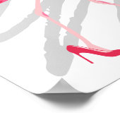 退職は似合う！シックな上品なフラミンゴ ポスター (角)