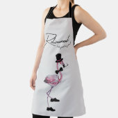 退職は似合う!ダッパーピンクフラミンゴ エプロン (インサイチュ)