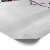 退職は似合う!ダッパーピンクフラミンゴ ポスター (角)