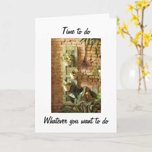 退職は何でもする時だ カード (黄色い花)