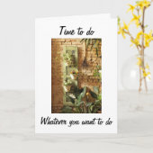 退職は何でもする時だ カード (黄色い花)