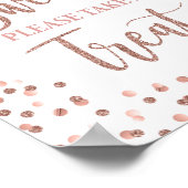 退職は甘いパーティーサインバラ金ゴールドグリッター ポスター (角)