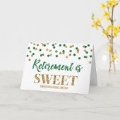 退職は甘い祝賀緑の金ゴールド カード (黄色い花)