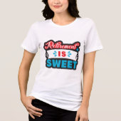 退職は甘い トライブレンドTシャツ (正面)