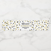 退職は甘い ブラック ゴールド コンフェッティ ペットボトルラベル (シングルラベル)