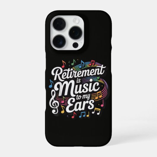 退職は私の耳に音楽 iPhoneケース (裏面)