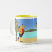 退職は送風です ツートーンマグカップ (正面左)