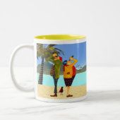 退職は送風です ツートーンマグカップ (左)