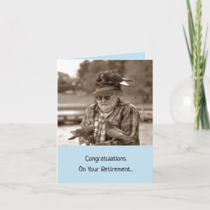 退職は鳥のおもしろいのお祝いのためです カード