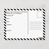 退職へのダイビング ポストカード (裏面)