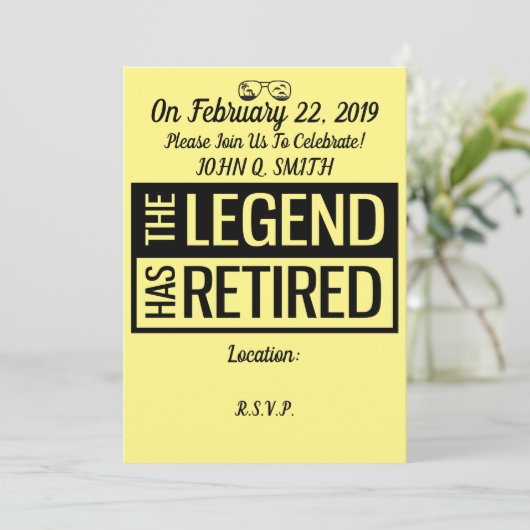 退職への招待のカスタマイズ 招待状 (スタンド正面)