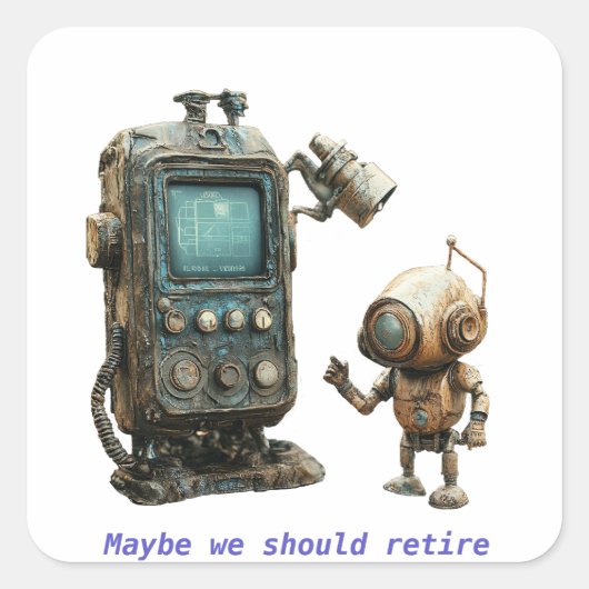 退職までの時間 スクエアシール (正面)