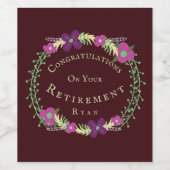 退職を祝う ワインラベル (シングルラベル)