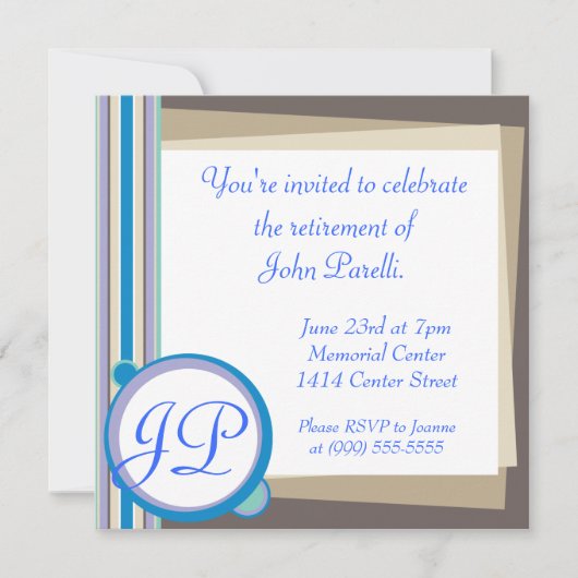 退職を祝って下さい 招待状 (正面)