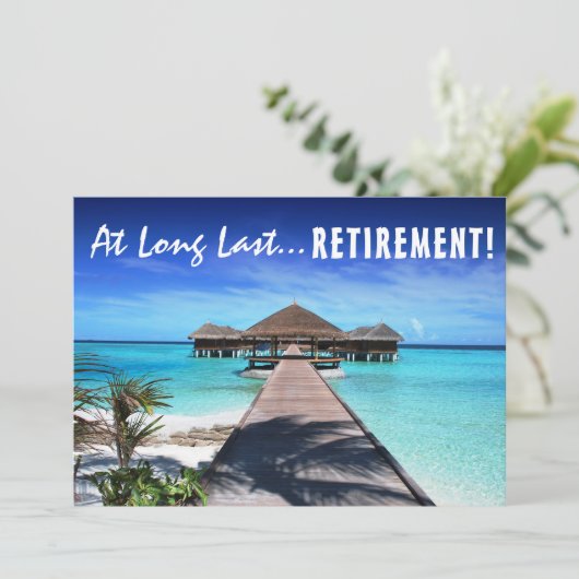 退職アナウンスの仕事仲間カード 招待状 (スタンド正面)