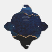 退職エレガントパーティーネイビーブルー金ゴールドフォーチュン フェイバーボックス (折り畳みなし)