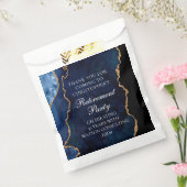 退職エレガントパーティーネイビーブルー金ゴールド瑪瑙 フェイバーバッグ (封をした状態)