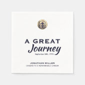 退職エレガントパーティー紙ナプキン スタンダードカクテルナプキン (正面)