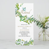 退職エレガント招待状植物学フローラ 招待状 (スタンド正面)