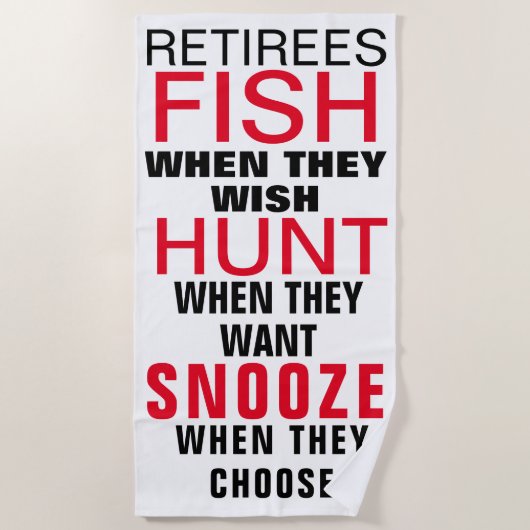 退職オプション ビーチタオル (正面)