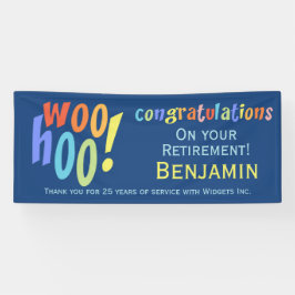 退職カラフルおめでとう 横断幕