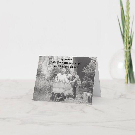 退職カーおもしろいド カード (正面)