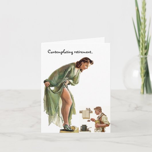 退職カードユーモアを熟視するLOLのレトロのおもしろい カード (正面)