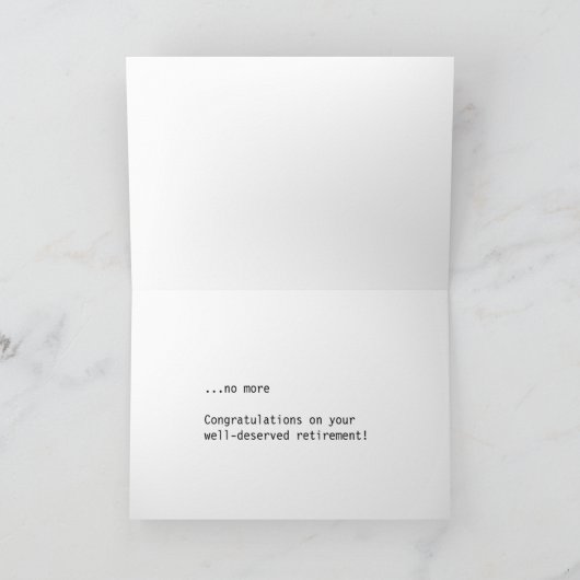 退職カード カード (内部)