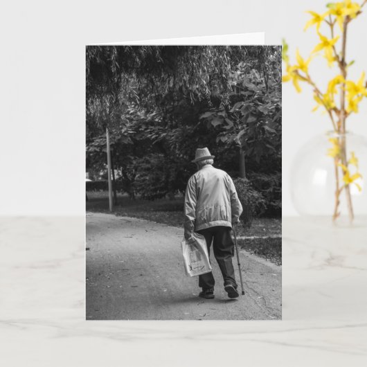 退職カード カード (黄色い花)