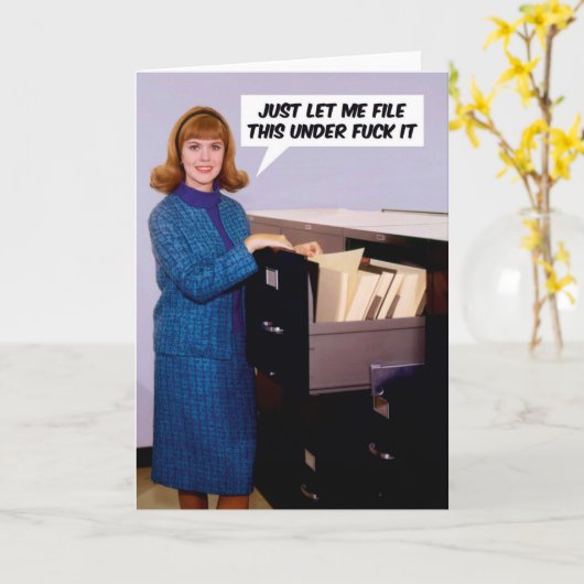 退職カード カード (黄色い花)