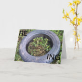 退職カード カード (黄色い花)