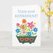 退職カード-フラワーパワー カード (黄色い花)