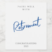 退職ギフトおもしろいテンプレートカスタムワインラベル ワインラベル (シングルラベル)