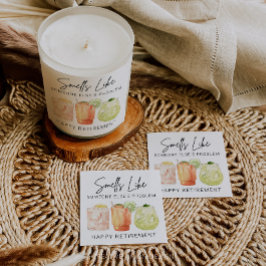 退職ギフトろうそくラベル、おもしろい退職 スクエアシール