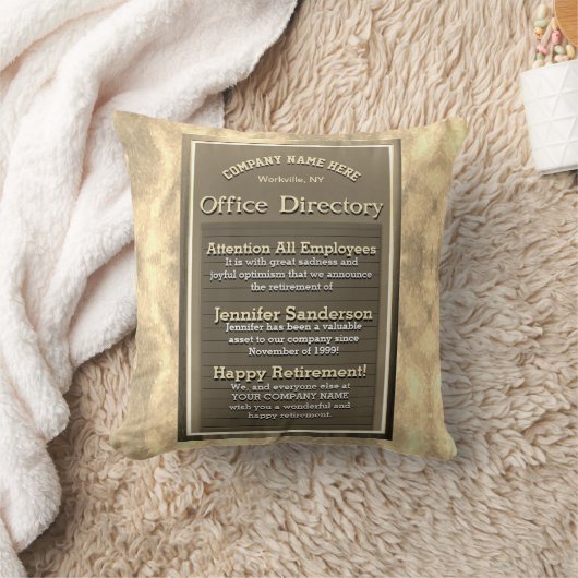 退職ギフトカスタムヴィンテージ記号 クッション (ブランケット)