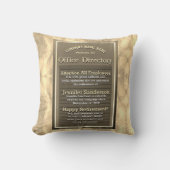 退職ギフトカスタムヴィンテージ記号 クッション (正面)