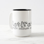 退職ギフトコーヒーブレーク退職引用文マグカップ ツートーンマグカップ (正面左)