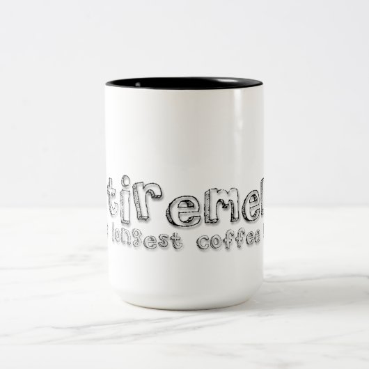 退職ギフトコーヒーブレーク退職引用文マグカップ ツートーンマグカップ (中央)