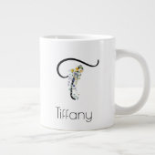 退職ギフト事業主モノグラム水色 ジャンボコーヒーマグカップ (右)