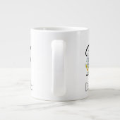 退職ギフト事業主モノグラム水色 ジャンボコーヒーマグカップ (裏面)