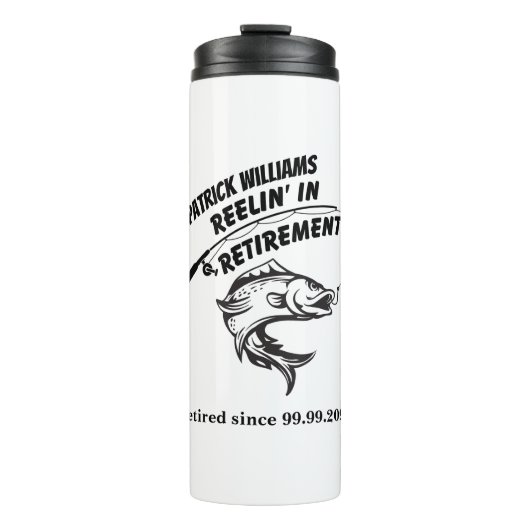 退職ギフト繰出し魚釣り棒 タンブラー (正面)