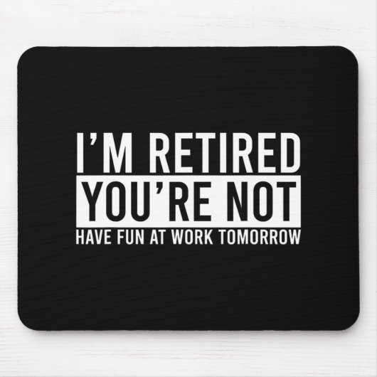退職ギフト退職したおもしろいReの退職ギフト マウスパッド (正面)