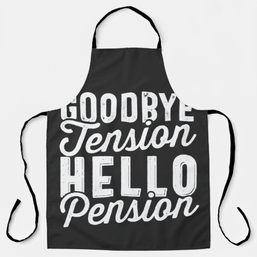 退職ギフト、さよならテンションHello Pension エプロン (正面)