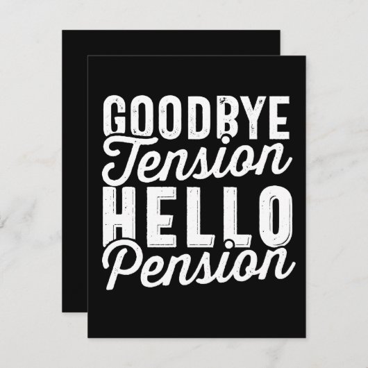 退職ギフト、さよならテンションHello Pension セーブザデート (正面/裏面)