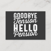 退職ギフト、さよならテンションHello Pension 名刺 (正面)