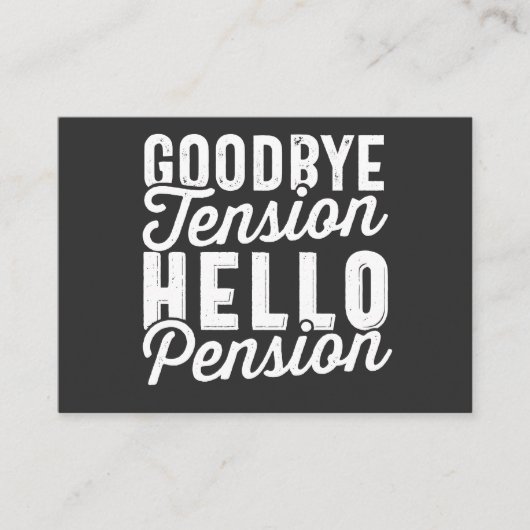 退職ギフト、さよならテンションHello Pension 名刺 (正面)