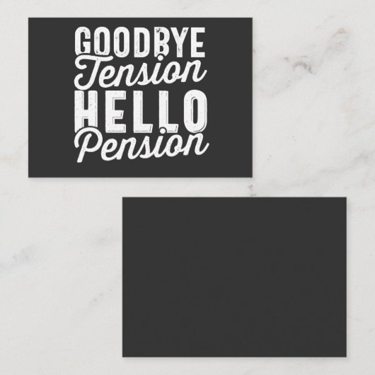 退職ギフト、さよならテンションHello Pension 名刺 (正面/裏面)