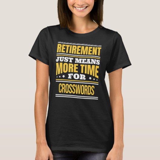 退職クロスワードゲームのことわざ 退職 Tシャツ (正面)