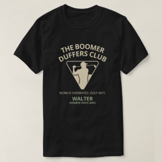 退職ゴルファーギフトカスタム The Boomer Duffers Club Tシャツ