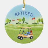 退職ゴルフテーマ名日付 セラミックオーナメント (正面)